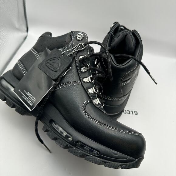 NIKE Men's 8 AIR MAX GOADOME PRM Black Leather Boot HF5306-001 - Picture 2 of 8